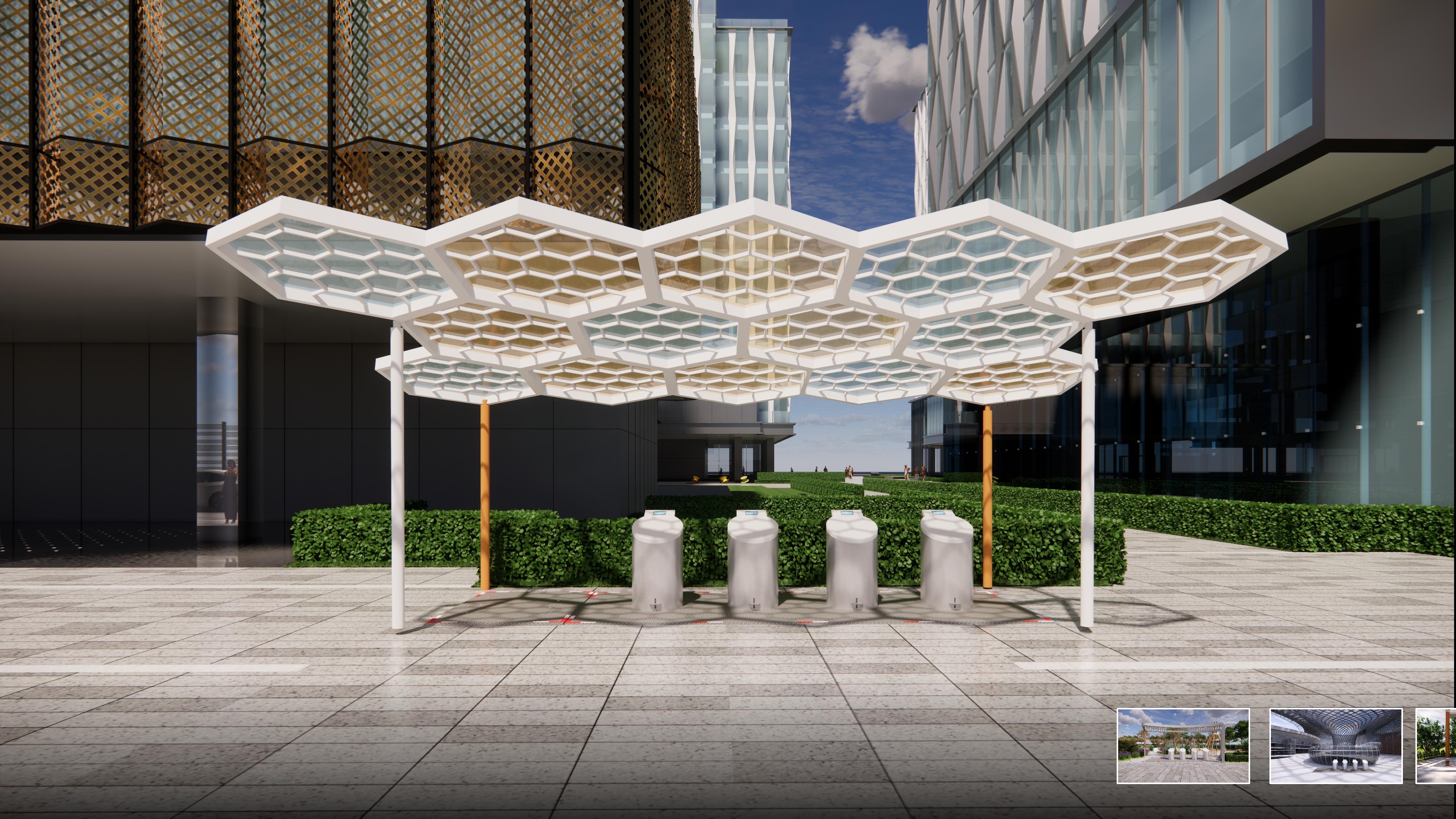 智能地埋式垃圾收集桶系统